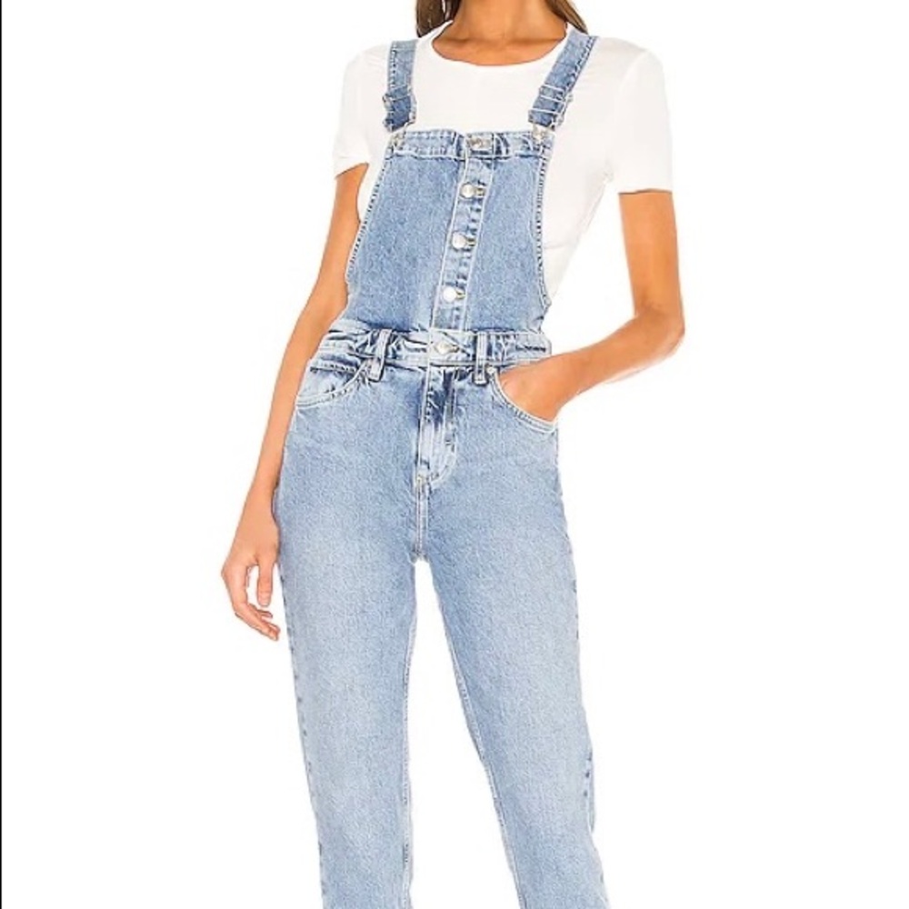 Free People Shelby Overall in Blue